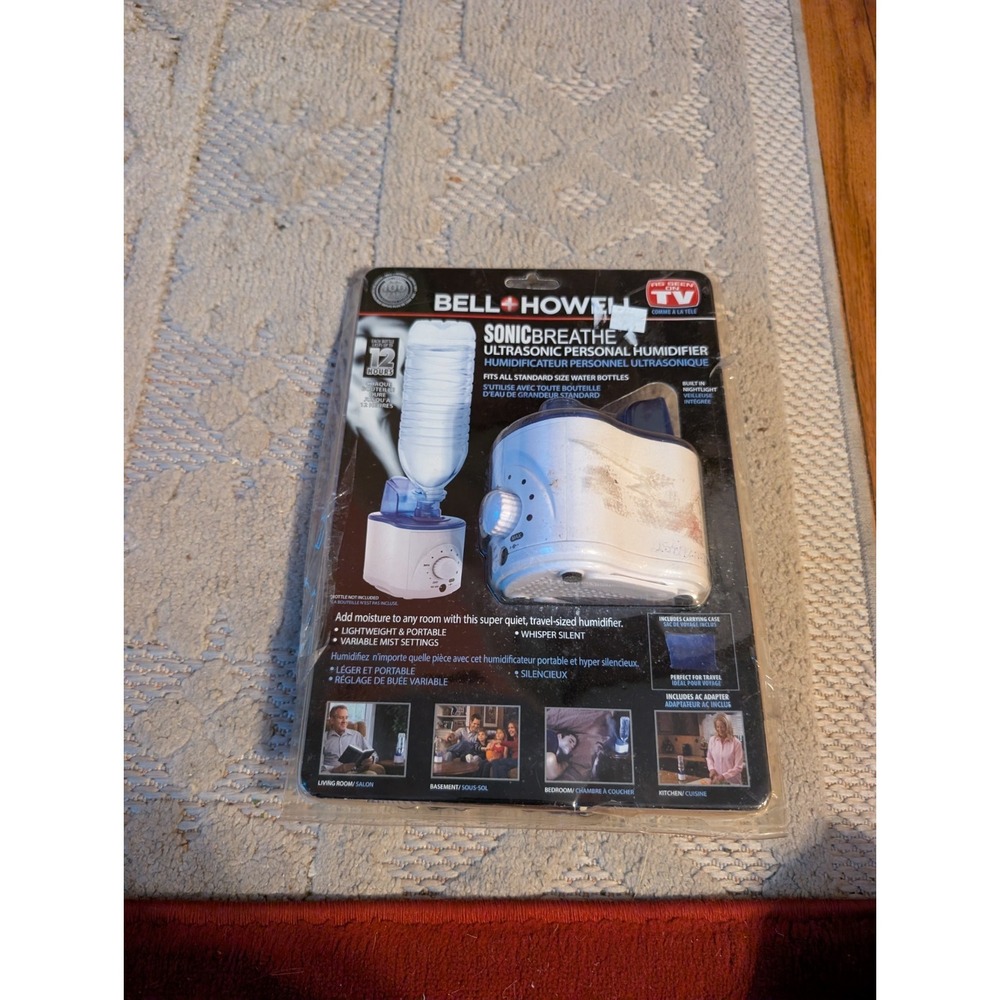 Bell and Howell Sonic Breathe Ultrasonic Personal Humidifier Portable Silent New
